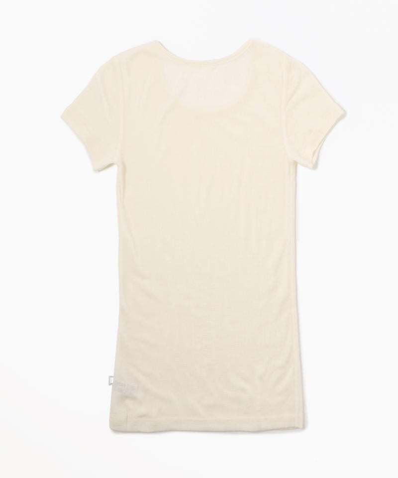 【ヨハ】マリー Tシャツ/ホワイト ウール/カットソー半袖 レディース/Joha MARIE詳細画像1