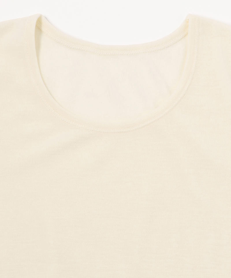 【ヨハ】マリー Tシャツ/ホワイト ウール/カットソー半袖 レディース/Joha MARIE詳細画像2