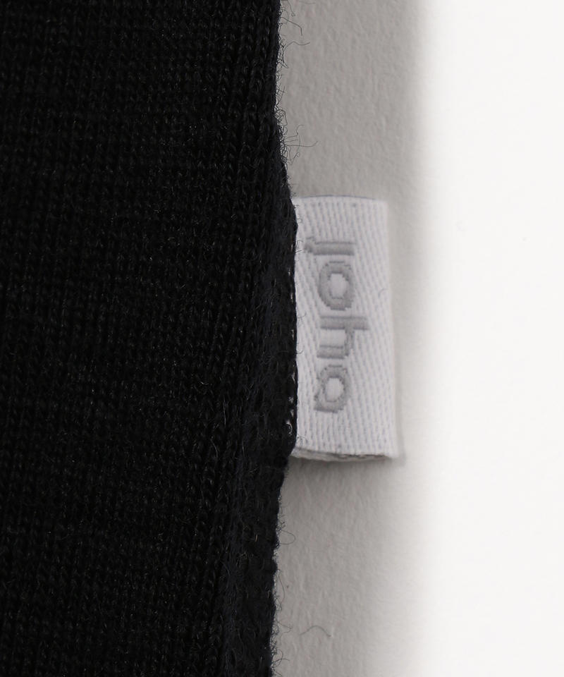 【ヨハ】マリー Tシャツ/ブラック ウール/カットソー半袖 レディース/Joha MARIE詳細画像6