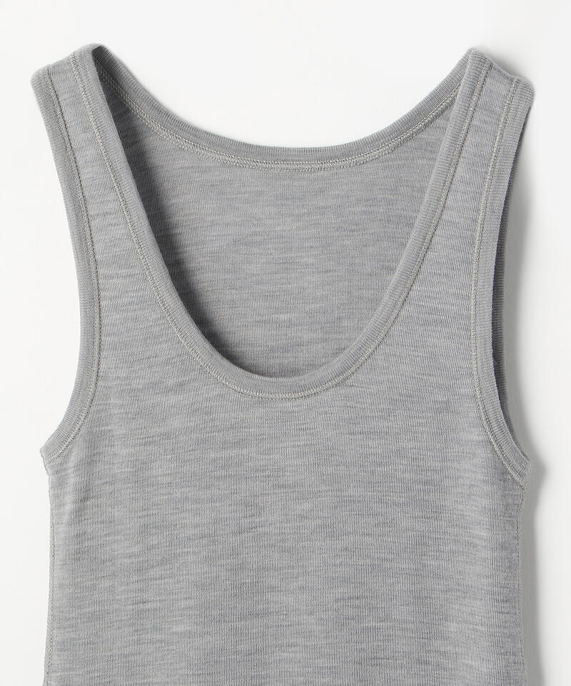 【ヨハ】ローズ アンダーシャツ/ライトグレー ウール/ノースリーブ レディース/Joha ROSE詳細画像2