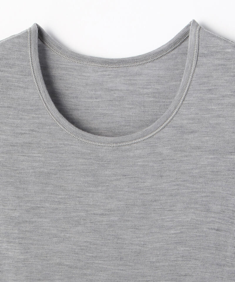 【ヨハ】ローズ Tシャツ/ライトグレー ウール/カットソー半袖 レディース/Joha ROSE詳細画像2