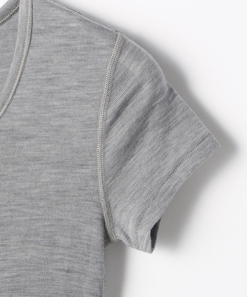 【ヨハ】ローズ Tシャツ/ライトグレー ウール/カットソー半袖 レディース/Joha ROSE詳細画像4