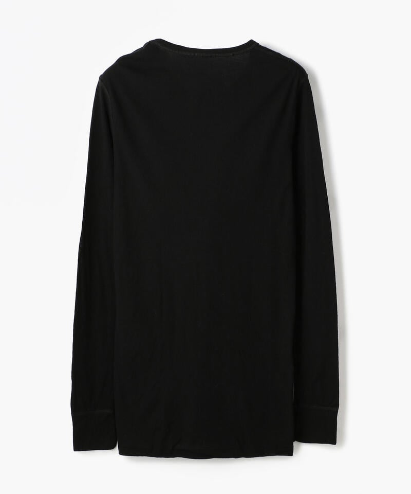 【ヨハ】メンズウール ブラウス/ブラック ウール/カットソー長袖 メンズ/joha MENS WOOL詳細画像1