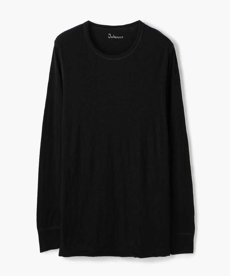 【ヨハ】メンズウール ブラウス/ブラック ウール/カットソー長袖 メンズ/joha MENS WOOL