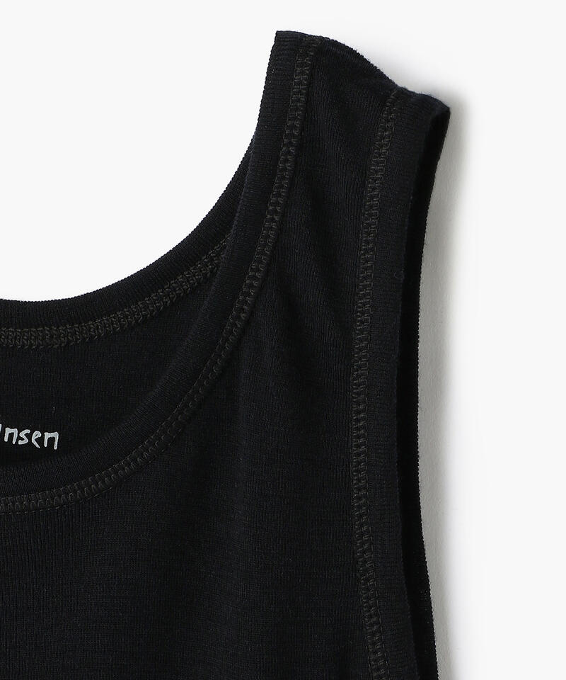 【ヨハ】アンダーシャツ/ブラック ウール/ノースリーブ メンズ/Joha MENS WOOL詳細画像4