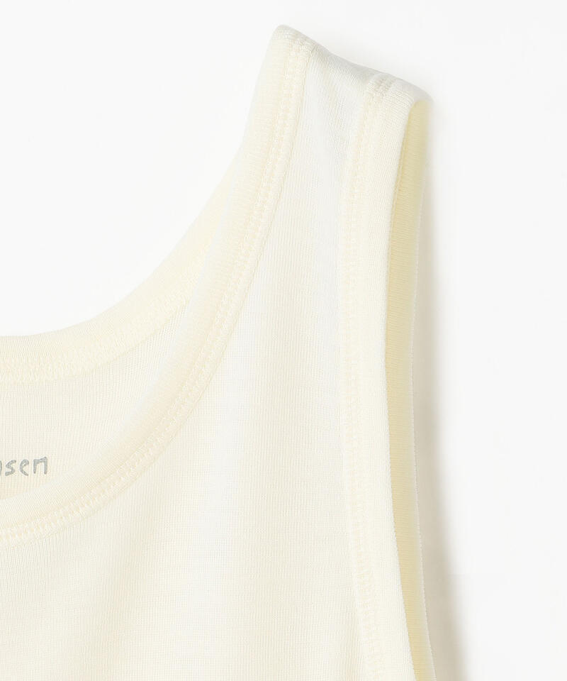 【ヨハ】アンダーシャツ/ホワイト ウール/ノースリーブ メンズ/Joha MENS WOOL詳細画像4