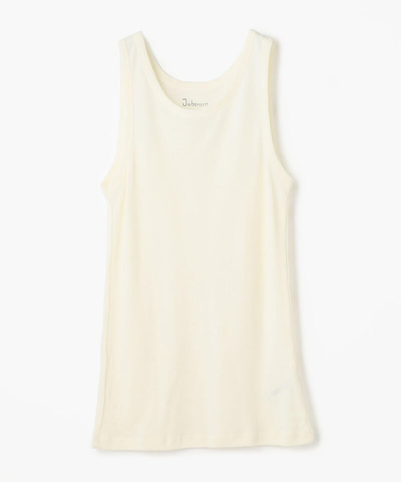 【ヨハ】アンダーシャツ/ホワイト ウール/ノースリーブ メンズ/Joha MENS WOOL