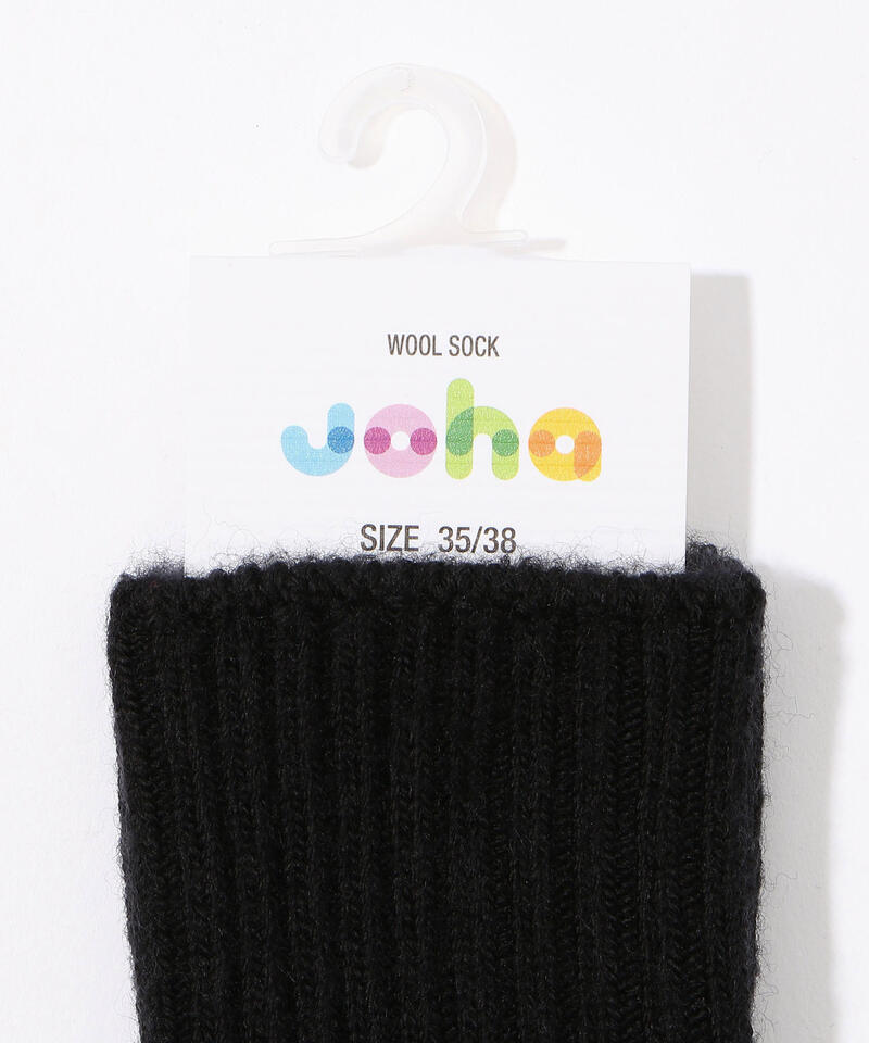 【ヨハ】ウールソックス/ブラック / メンズ レディース/Joha WOOL SOCKS詳細画像2
