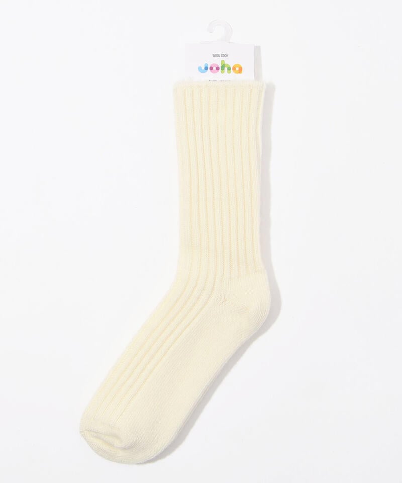 【ヨハ】ウールソックス/オフホワイト / メンズ レディース/Joha WOOL SOCKS