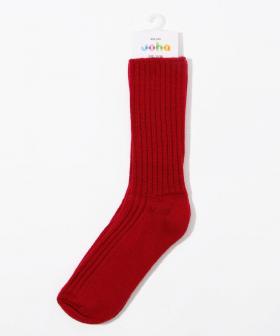 【ヨハ】ウールソックス/レッド / メンズ レディース/Joha WOOL SOCKS