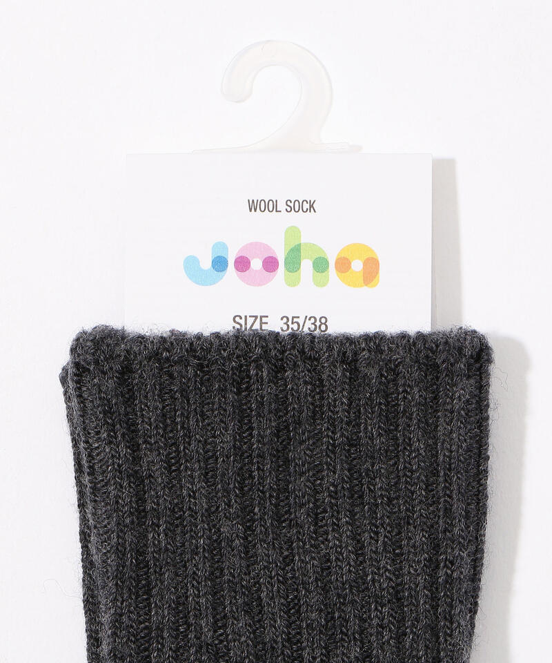 【ヨハ】ウールソックス/アンスラジットメランジェ / メンズ レディース/Joha WOOL SOCKS詳細画像2