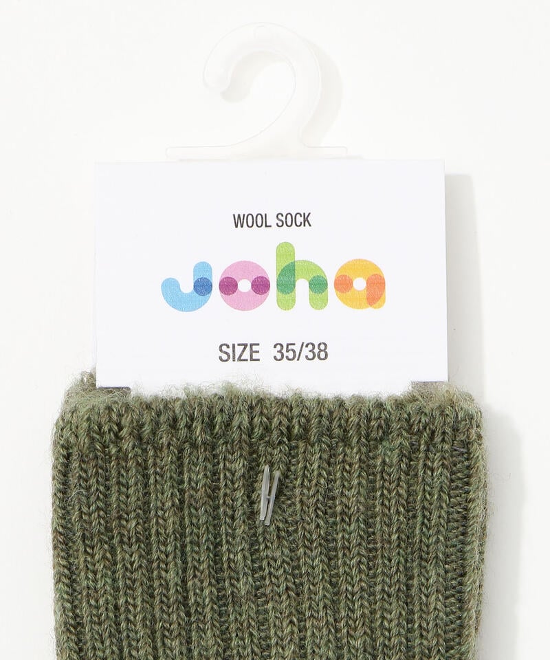 【ヨハ】ウールソックス/モス メランジェ / メンズ レディース/Joha WOOL SOCKS詳細画像2