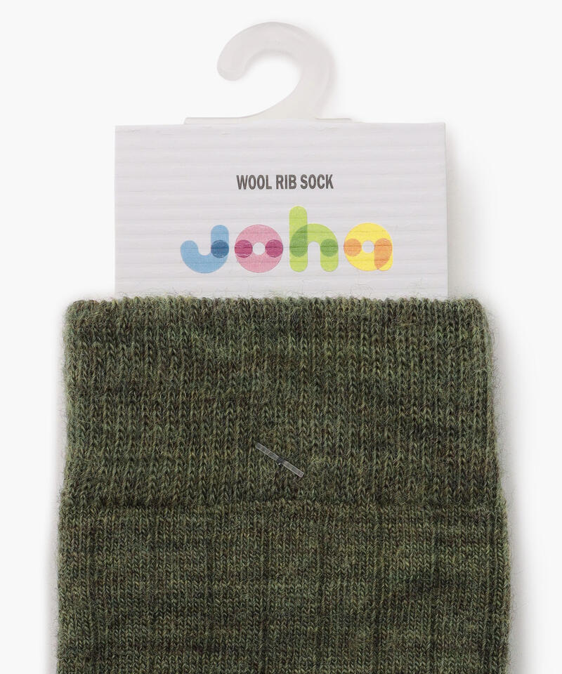 【ヨハ】リブ シン ソックス/モス ウール/靴下 メンズ レディース/Joha RIB THIN詳細画像2