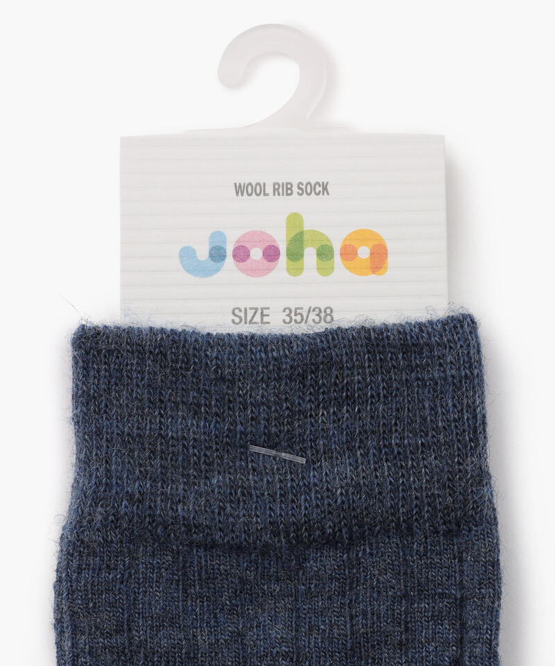【ヨハ】リブ シン ソックス/デニム ウール/靴下 メンズ レディース/Joha RIB THIN詳細画像2