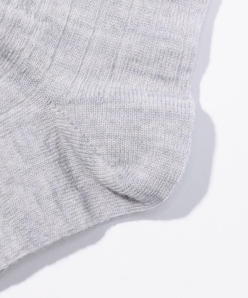 【ヨハ】リブ シン ソックス/グレー ウール/靴下 メンズ レディース/Joha RIB THIN詳細画像3