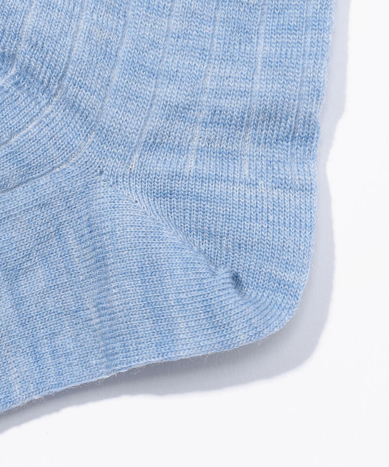 【ヨハ】リブ シン ソックス/ブルー ウール/靴下 メンズ レディース/Joha RIB THIN詳細画像3