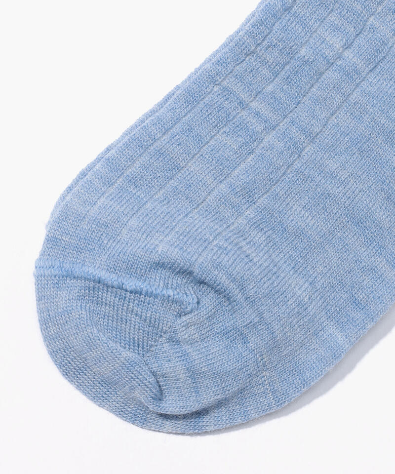 【ヨハ】リブ シン ソックス/ブルー ウール/靴下 メンズ レディース/Joha RIB THIN詳細画像4