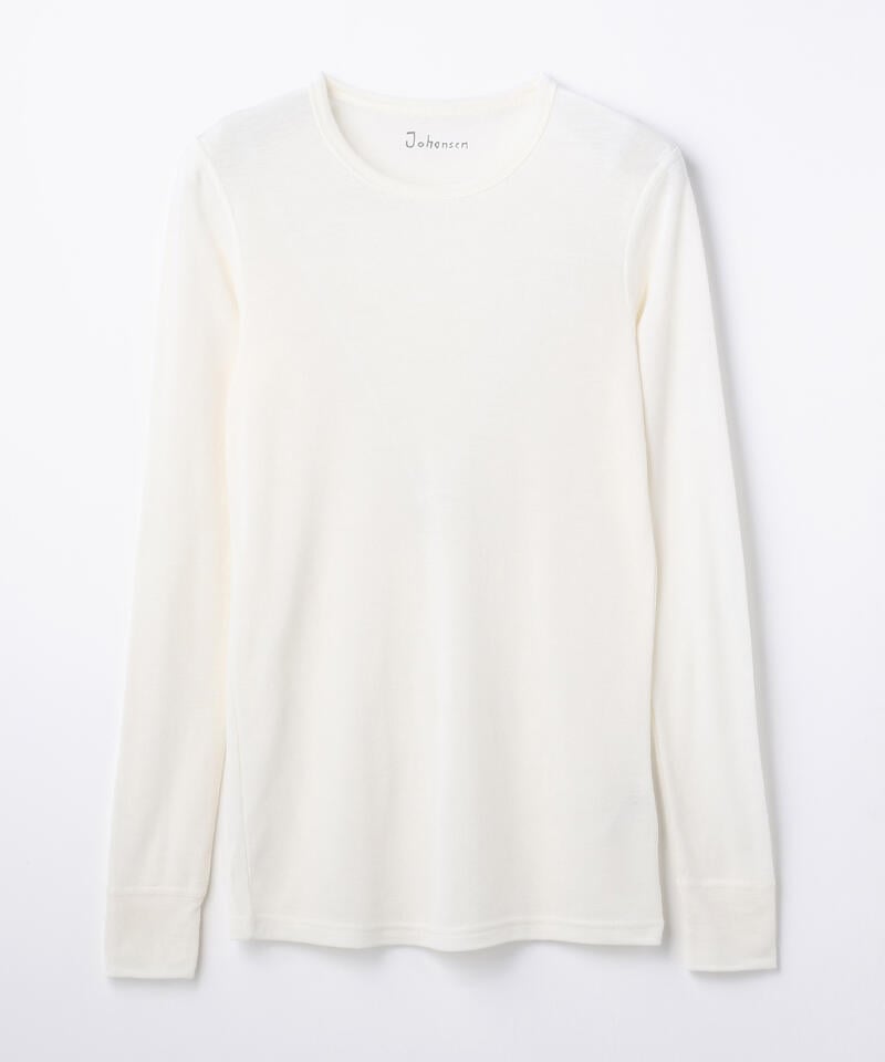 【ヨハ】メンズウール ブラウス/ホワイト ウール/カットソー長袖 メンズ/Joha MENS WOOL BLOUSE