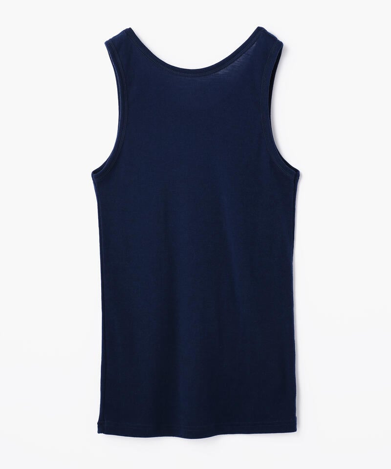 【ヨハ】メンズウール アンダーシャツ/ブルー ウール/ノースリーブ メンズ/Joha MENS WOOL UNDERSHIRT詳細画像1