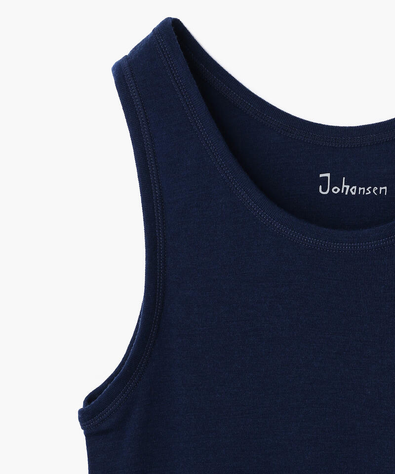 【ヨハ】メンズウール アンダーシャツ/ブルー ウール/ノースリーブ メンズ/Joha MENS WOOL UNDERSHIRT詳細画像4