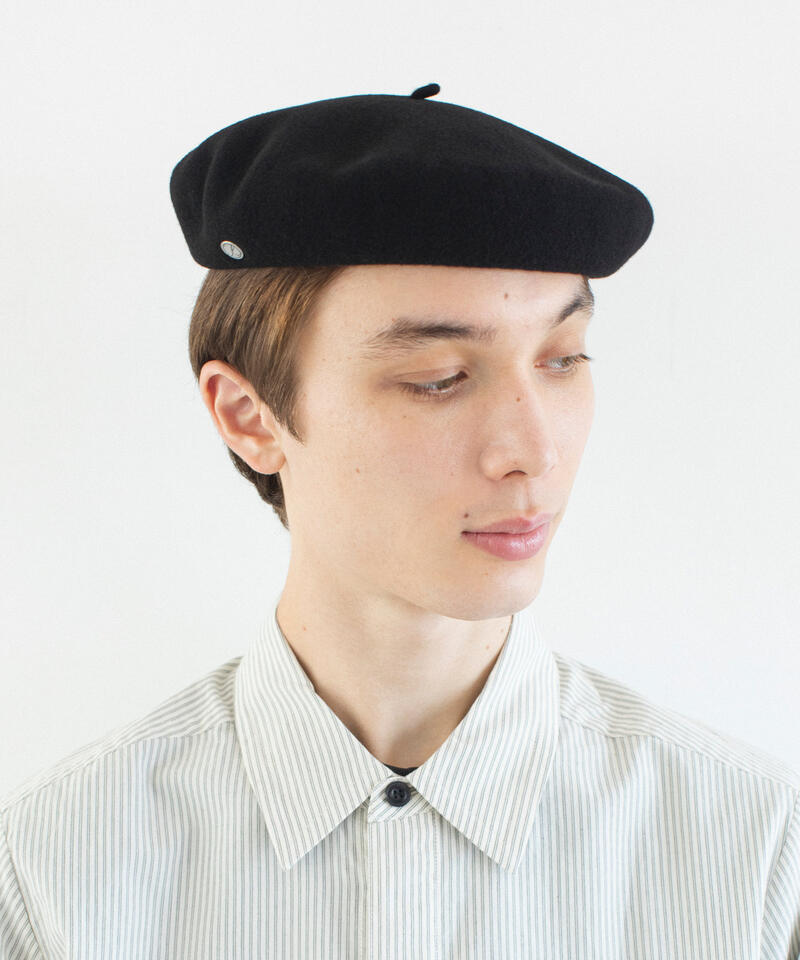 【ロレール】カンパン 9型/ブラック ウール/ベレー メンズ レディース/CAMPAN