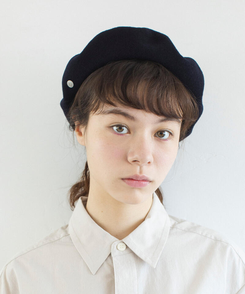 【ロレール】カンパン 10型/ネイビー ウール/ベレー メンズ レディース/CAMPAN