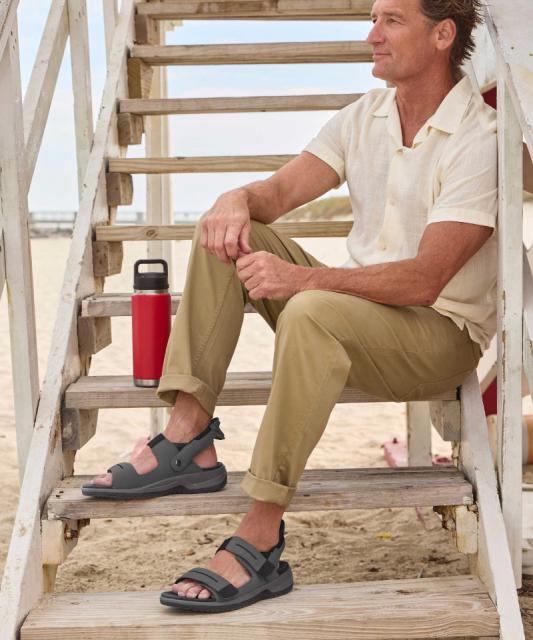 【オーソフィート】ネプチューン ワイド/グレー マイクロファイバー/サンダル メンズ