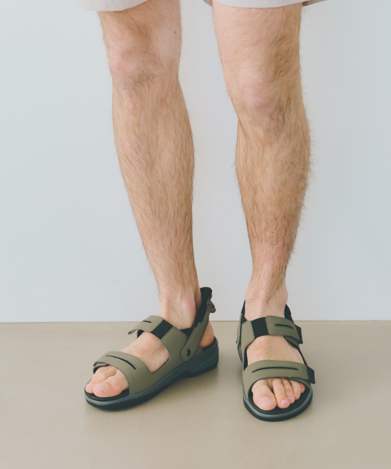 【オーソフィート】ネプチューン ワイド/オリーブ マイクロファイバー/サンダル メンズ詳細画像7