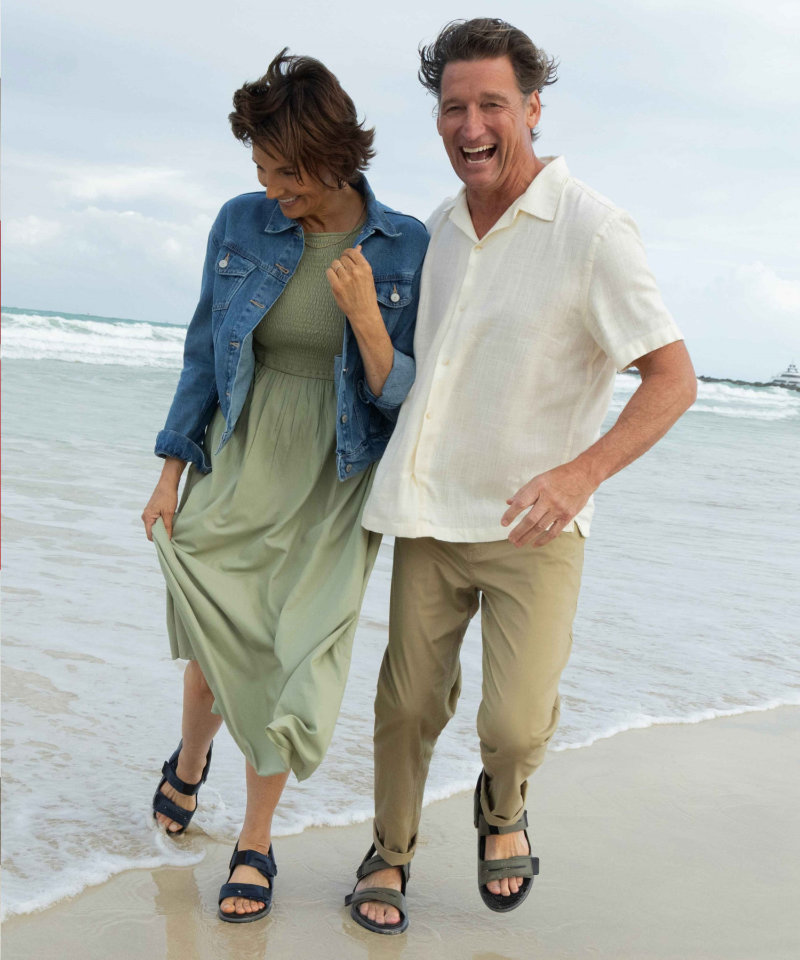 【オーソフィート】ネプチューン ワイド/オリーブ マイクロファイバー/サンダル メンズ詳細画像10