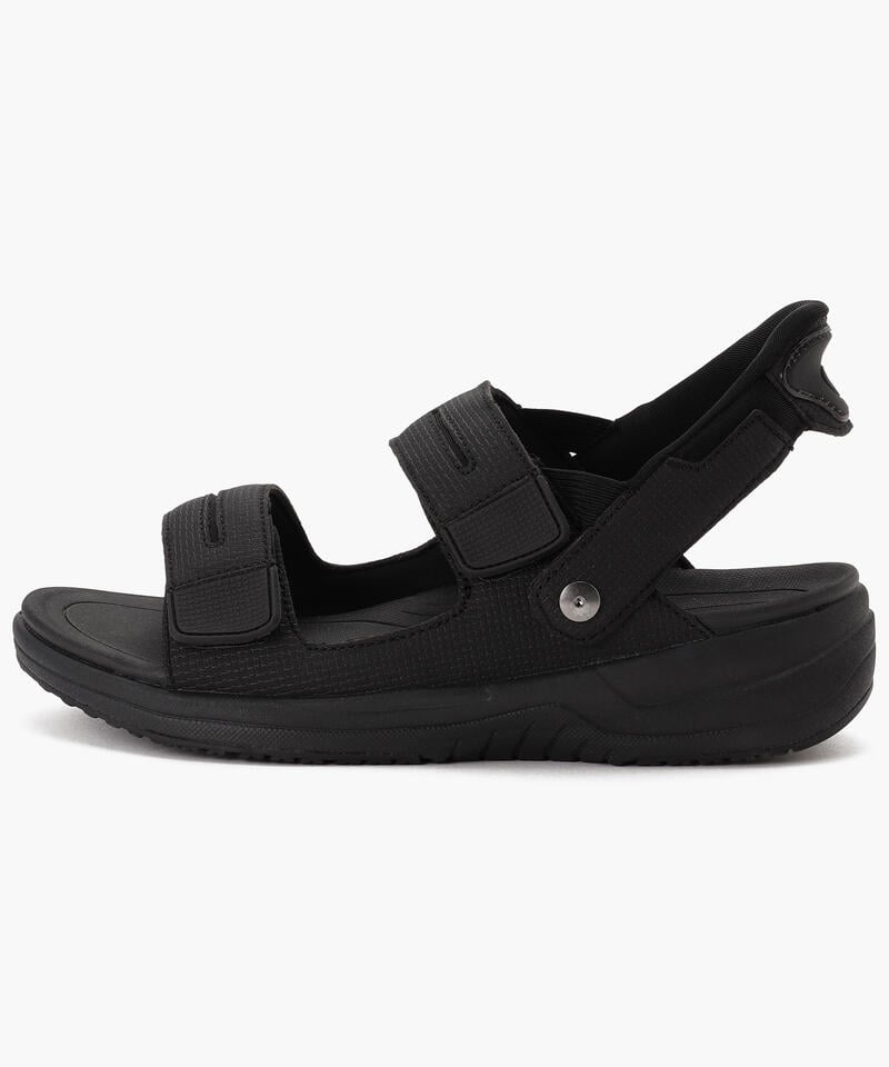 【オーソフィート】ネプチューン ミディアム/ブラック マイクロファイバー/サンダル メンズ詳細画像1