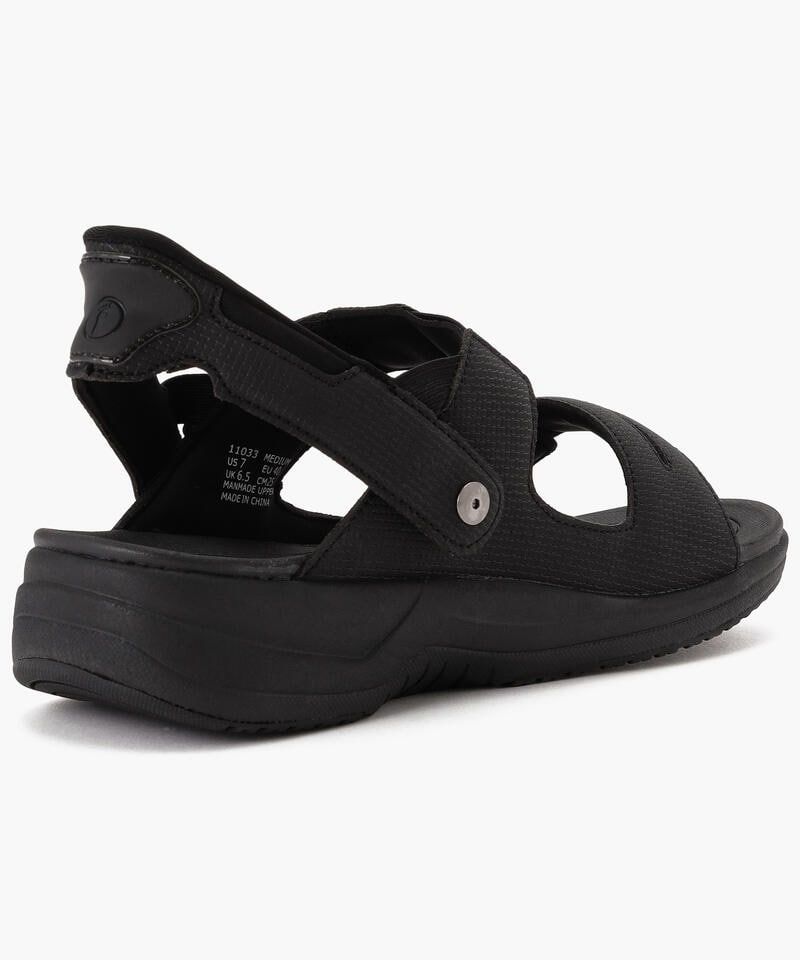 【オーソフィート】ネプチューン ミディアム/ブラック マイクロファイバー/サンダル メンズ詳細画像3