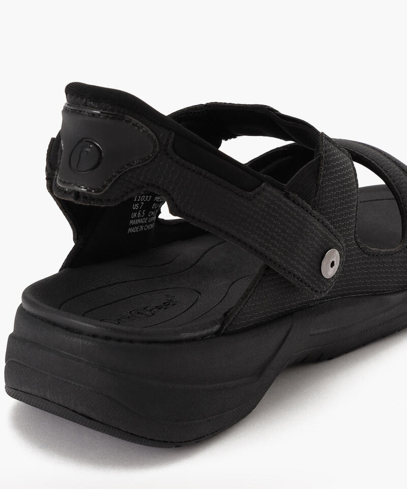 【オーソフィート】ネプチューン ミディアム/ブラック マイクロファイバー/サンダル メンズ詳細画像5
