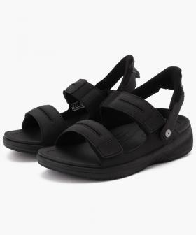 【オーソフィート】ネプチューン ミディアム/ブラック マイクロファイバー/サンダル メンズ