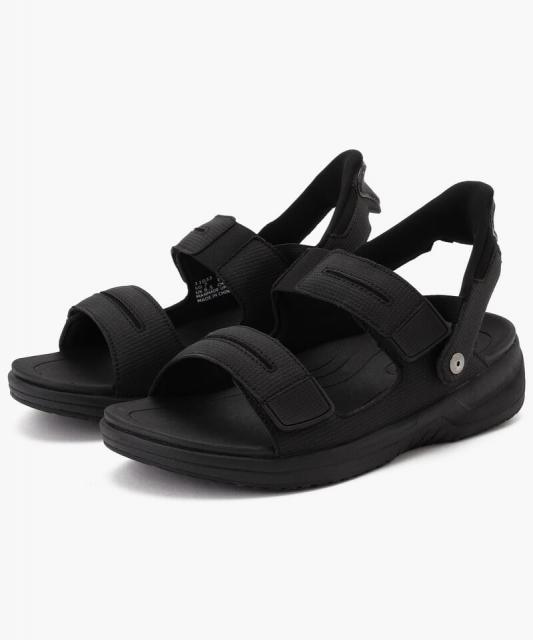 【オーソフィート】ネプチューン ミディアム/ブラック マイクロファイバー/サンダル メンズ