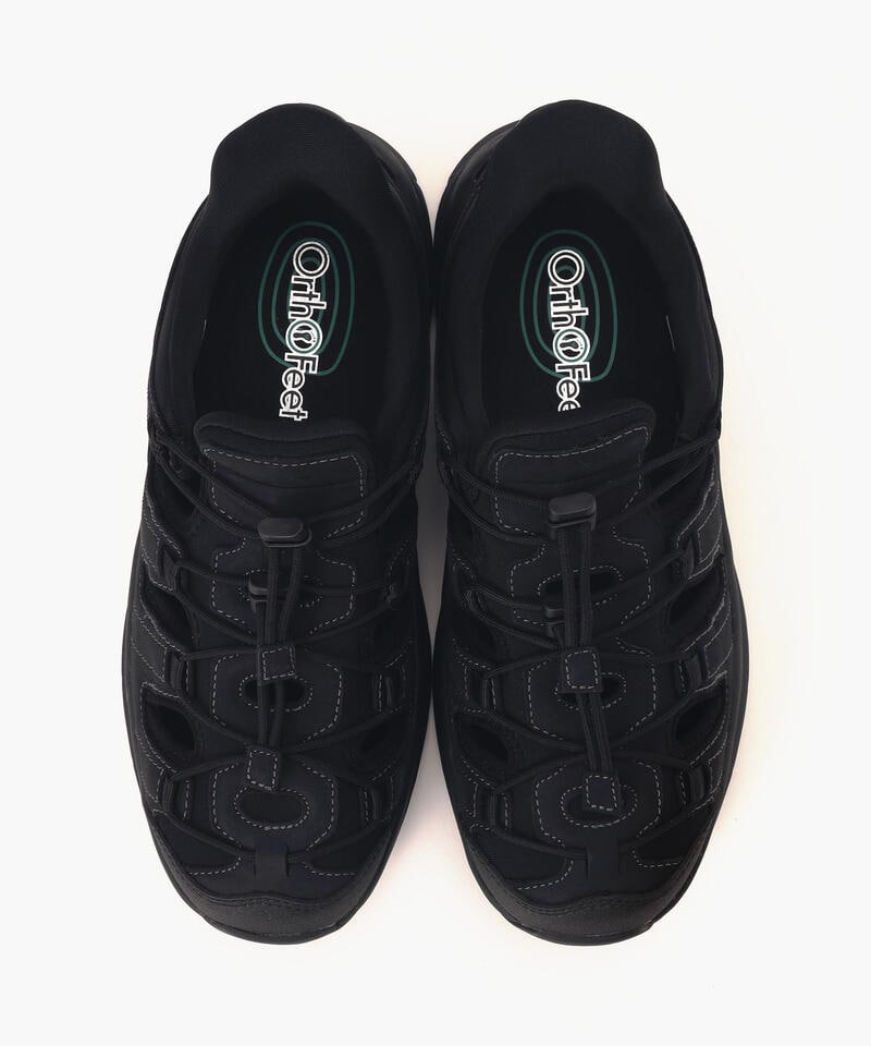 【オーソフィート】サターン ミディアム/ブラック ナチュラルレザー テキスタイル/シューズ メンズ詳細画像6