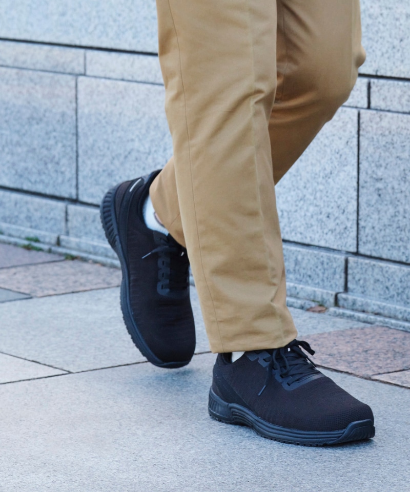 【オーソフィート】ヤリ ミディアム/ブラック テキスタイル/シューズ メンズ/Orthofeet