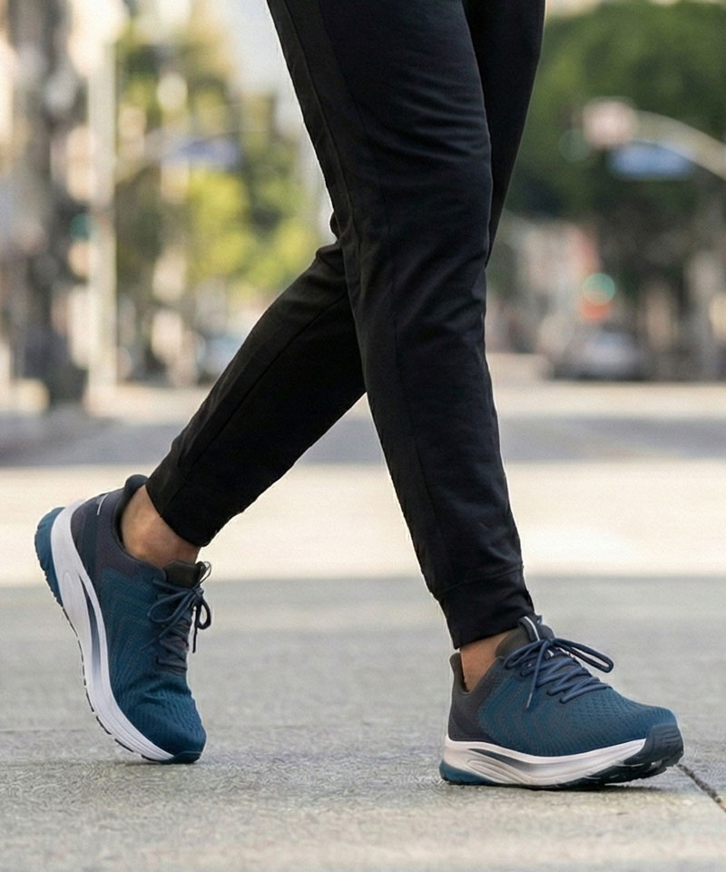 【オーソフィート】ティロス ワイド/ブルー テキスタイル/シューズ メンズ/Orthofeet