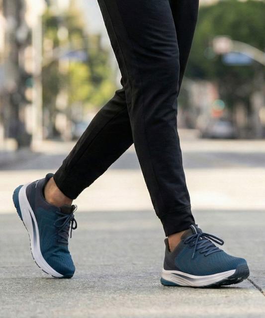 【オーソフィート】ティロス ワイド/ブルー テキスタイル/シューズ メンズ/Orthofeet