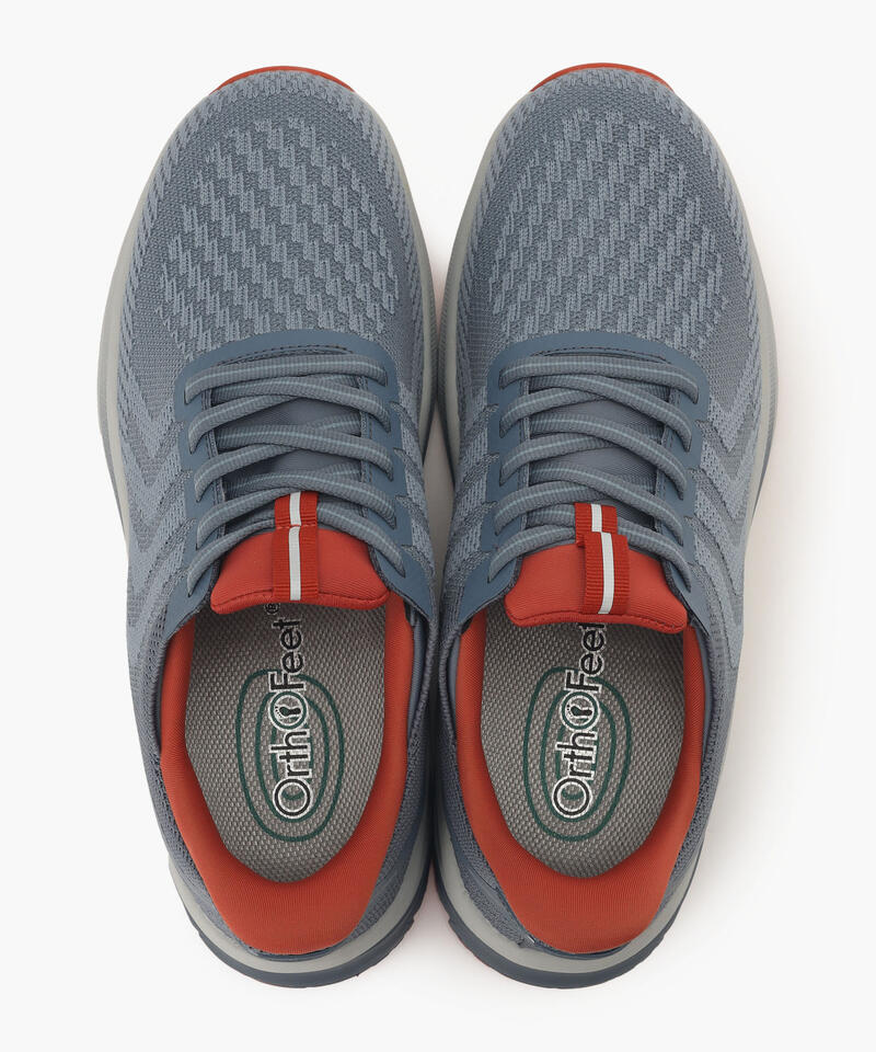 【オーソフィート】ティロス ミディアム/スレートブルー オレンジ テキスタイル/シューズ メンズ詳細画像6