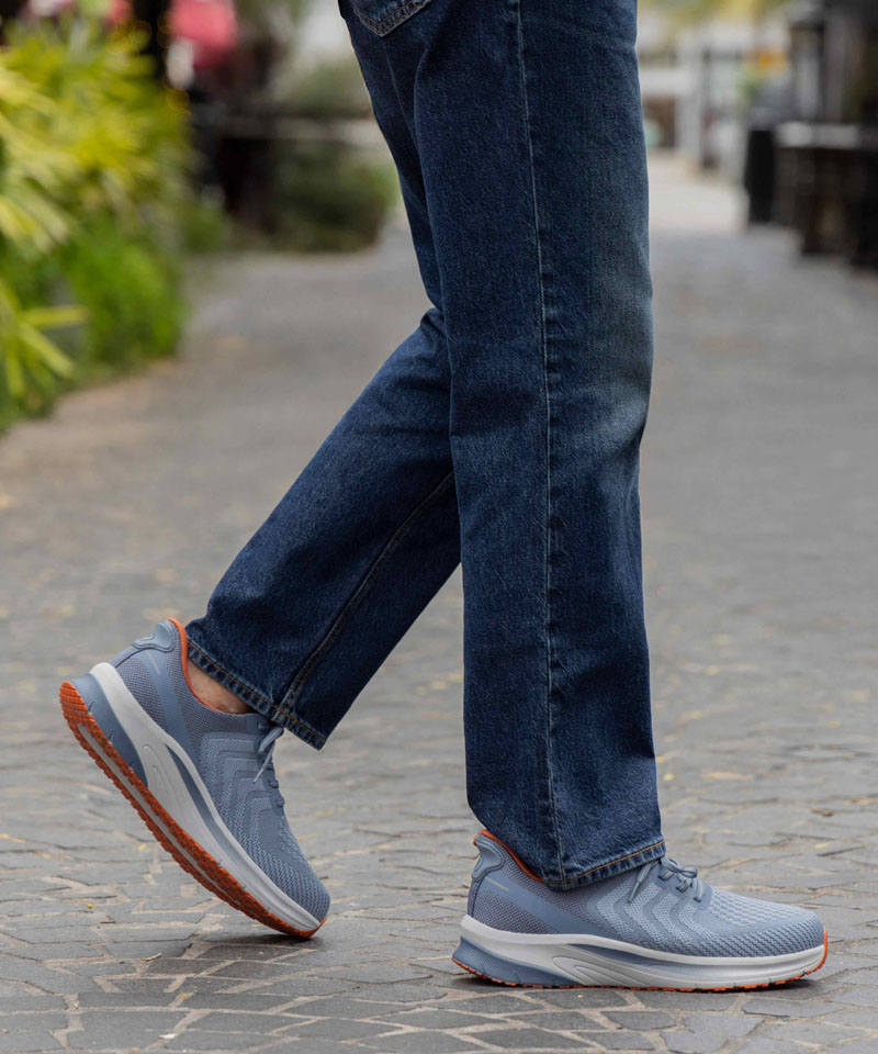 【オーソフィート】ティロス ミディアム/スレートブルー オレンジ テキスタイル/シューズ メンズ詳細画像10