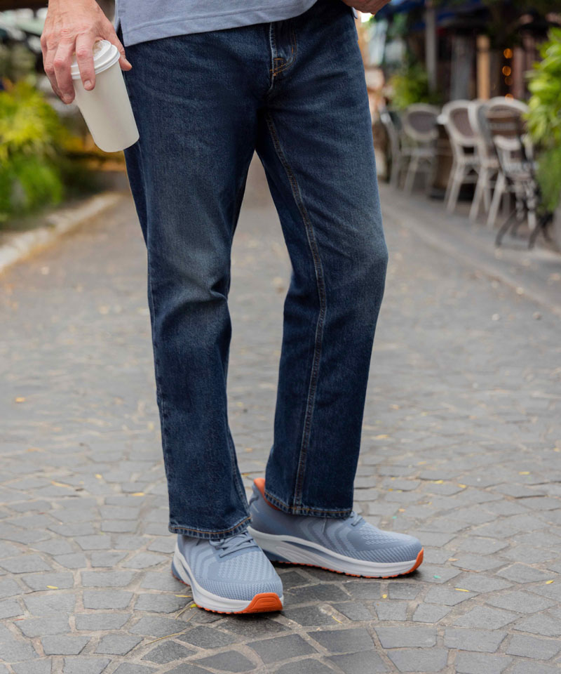 【オーソフィート】ティロス ミディアム/スレートブルー オレンジ テキスタイル/シューズ メンズ詳細画像11