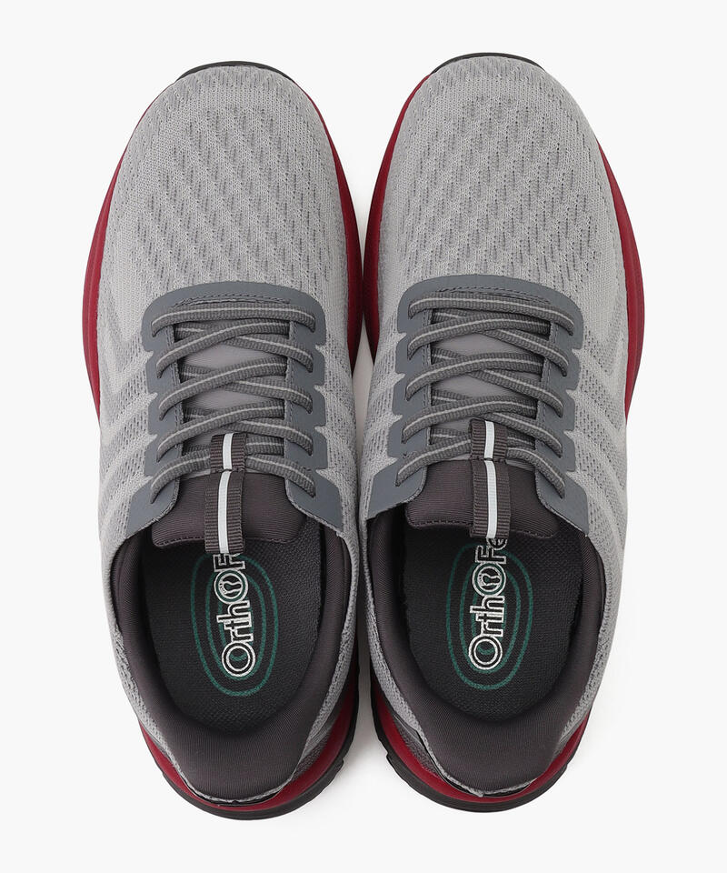 【オーソフィート】ティロス ミディアム/グレー レッド テキスタイル/シューズ メンズ詳細画像6