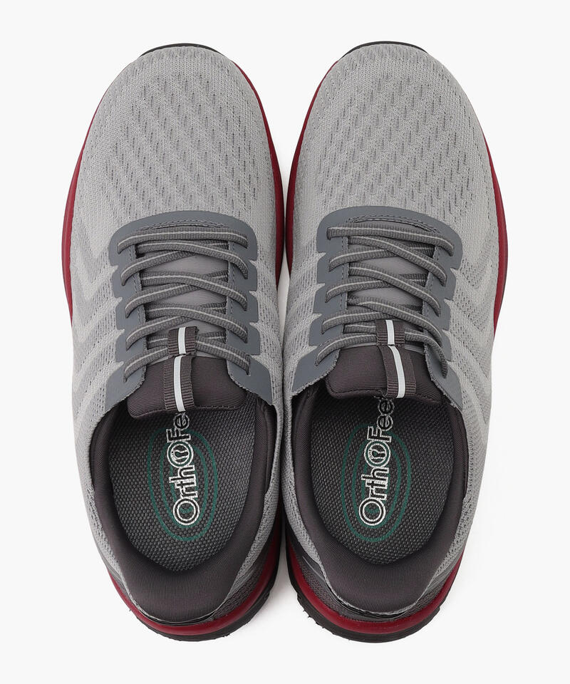 【オーソフィート】ティロス ワイド/グレー レッド テキスタイル/シューズ メンズ詳細画像6