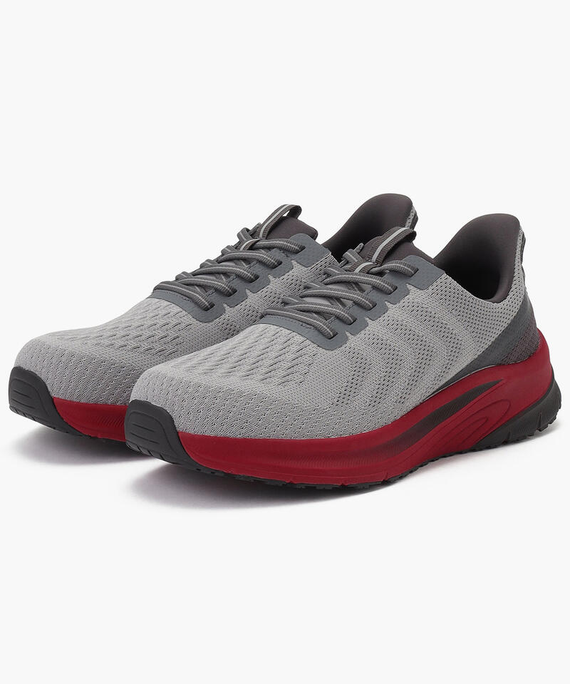 【オーソフィート】ティロス ワイド/グレー レッド テキスタイル/シューズ メンズ詳細画像7