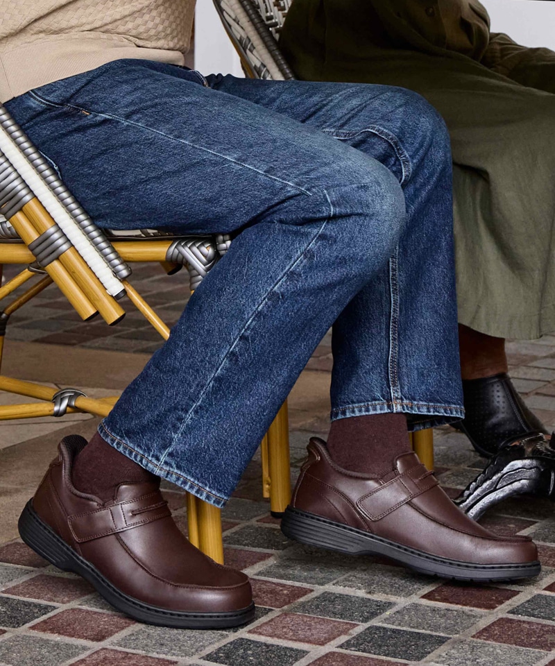 【オーソフィート】エグゼヴィア ワイド/ブラウン ナチュラルレザー/シューズ メンズ