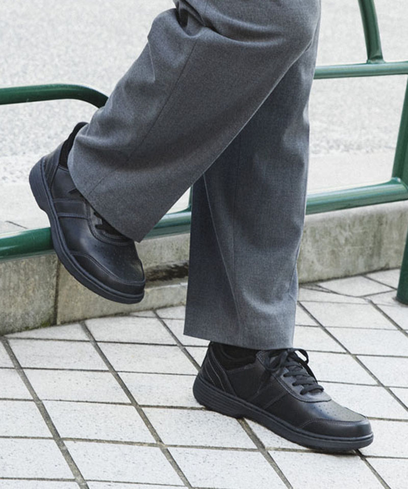 【オーソフィート】ピエール ワイド/ブラック ナチュラルレザー/シューズ メンズ/Orthofeet