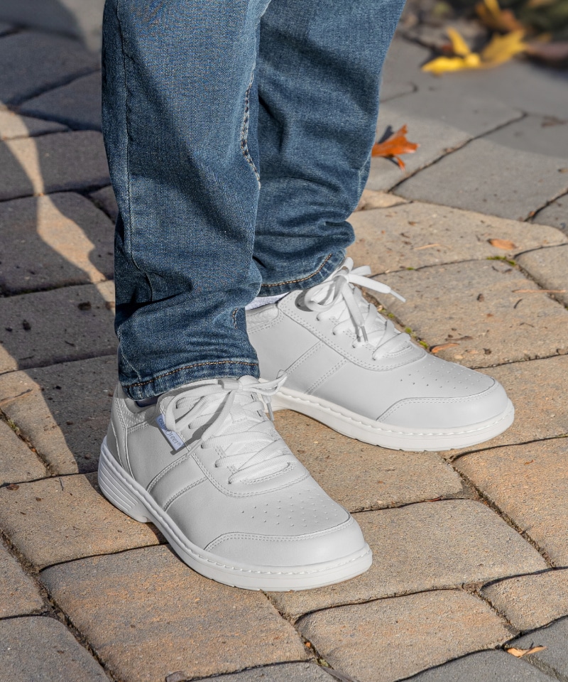 【オーソフィート】ピエール ミディアム/ホワイト ナチュラルレザー/シューズ メンズ/Orthofeet