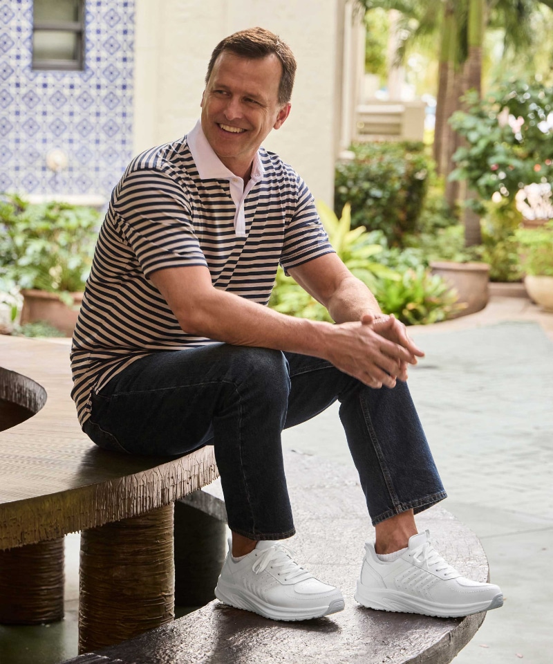 【オーソフィート】ナビゲート ミディアム/ホワイト ナチュラルレザー/シューズ メンズ詳細画像9