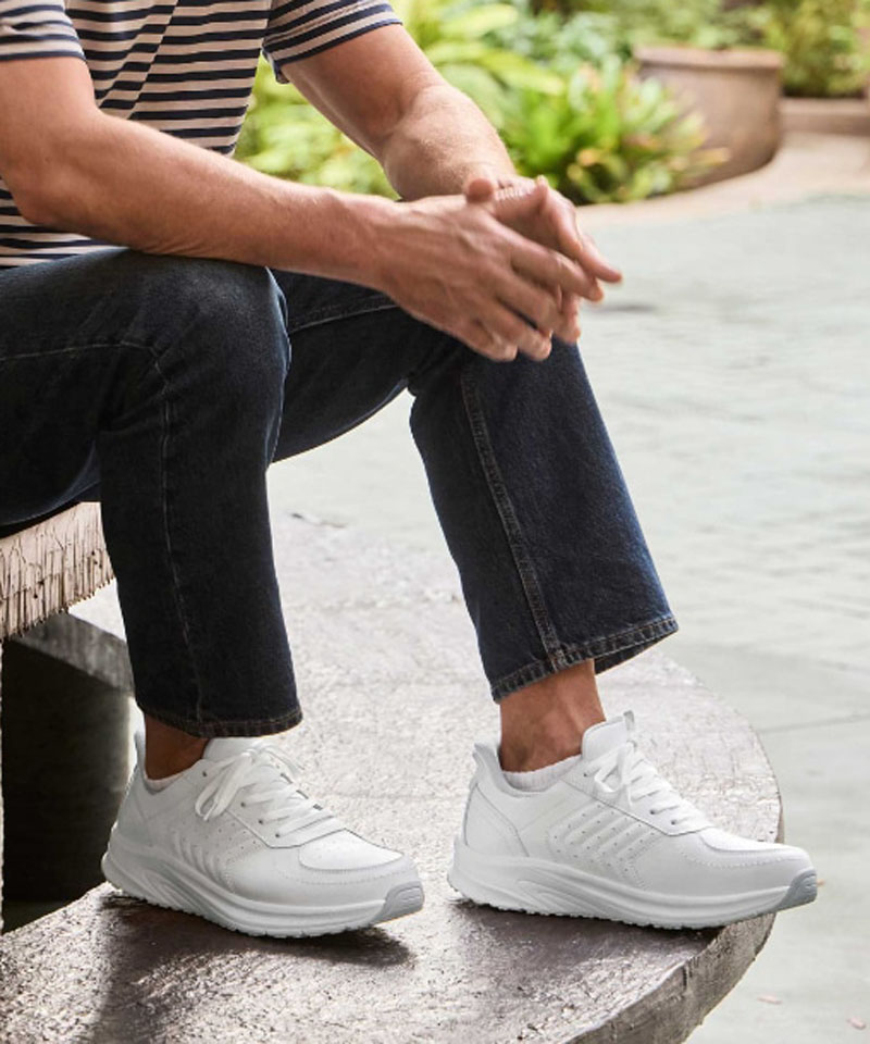 【オーソフィート】ナビゲート ワイド/ホワイト ナチュラルレザー/シューズ メンズ