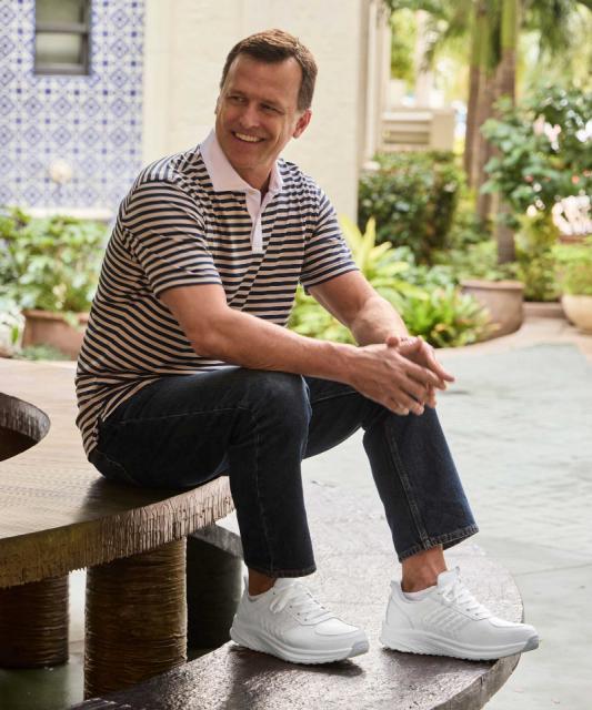 【オーソフィート】ナビゲート ワイド/ホワイト ナチュラルレザー/シューズ メンズ[伝票入]